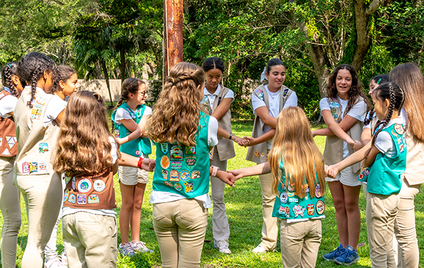 Girl scout at camp mahachee