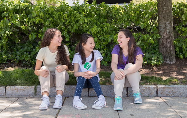 Girls sitting and talking