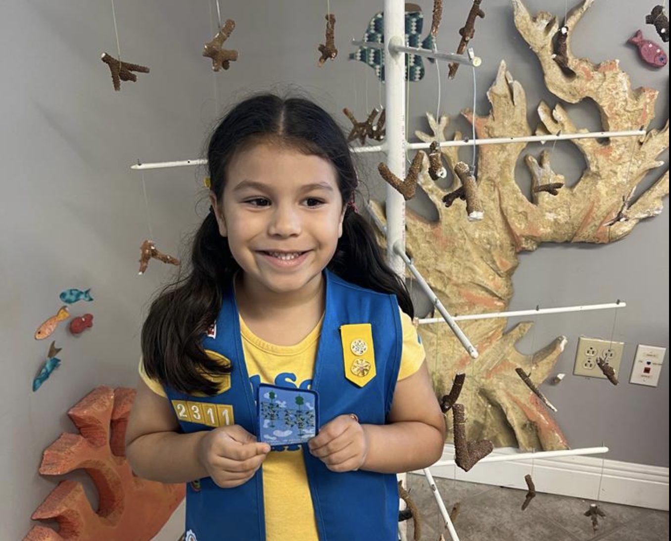 Daisy girl scout with reef hero patch